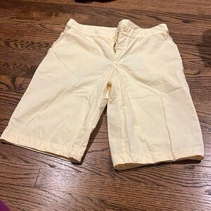 EUC: James Perse Yellow Cotton Bermuda Shorts, Size 2